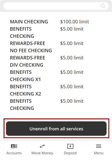 Changing your OPA enrollment in mobile, step 5