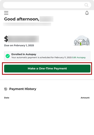 Making first mortgage payments using mobile banking, step 4