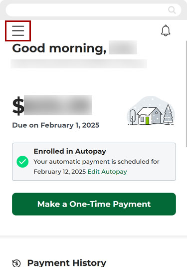 Finding mortgage tax statements in mobile, step 4
