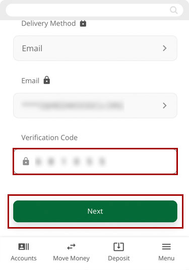 Setting up push authentication in mobile, step 3