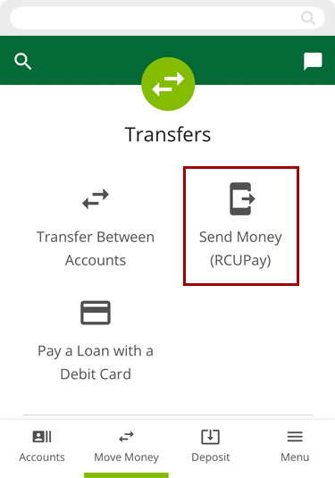 Find your RCUpay security word in mobile, step 2