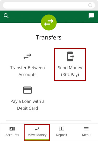 Trobleshoot RCUpay recipient not recieving money sent in mobile, step 1