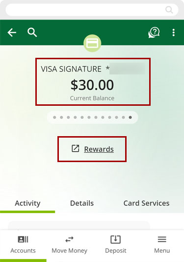 Redwood Rewards mobile step 1
