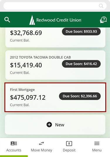 Finding mortgage tax statements in mobile, step 1