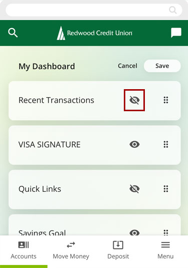 See recent transactions in mobile, step 5