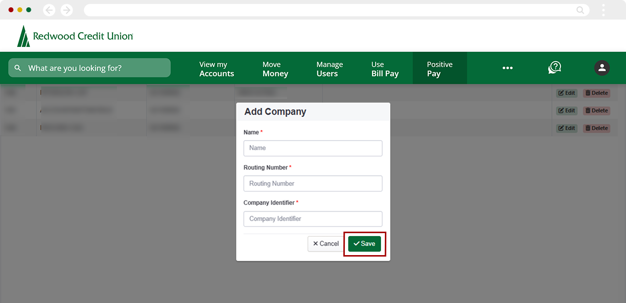Add ACH Company: Step5