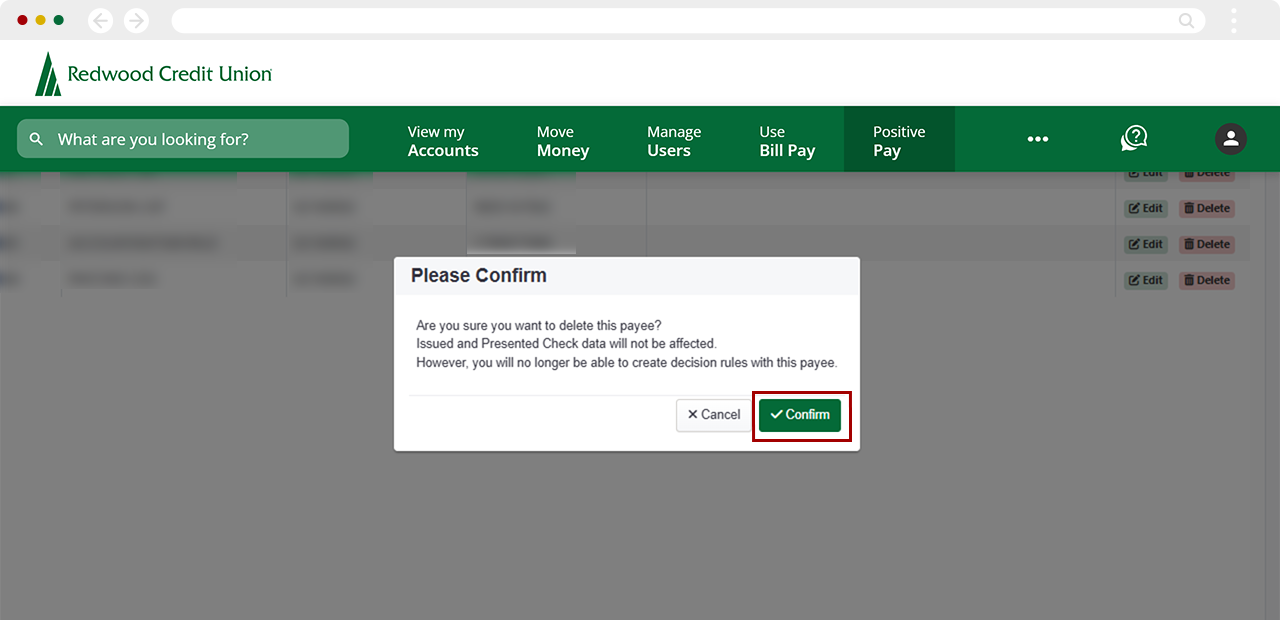 Delete ACH Company: Step5