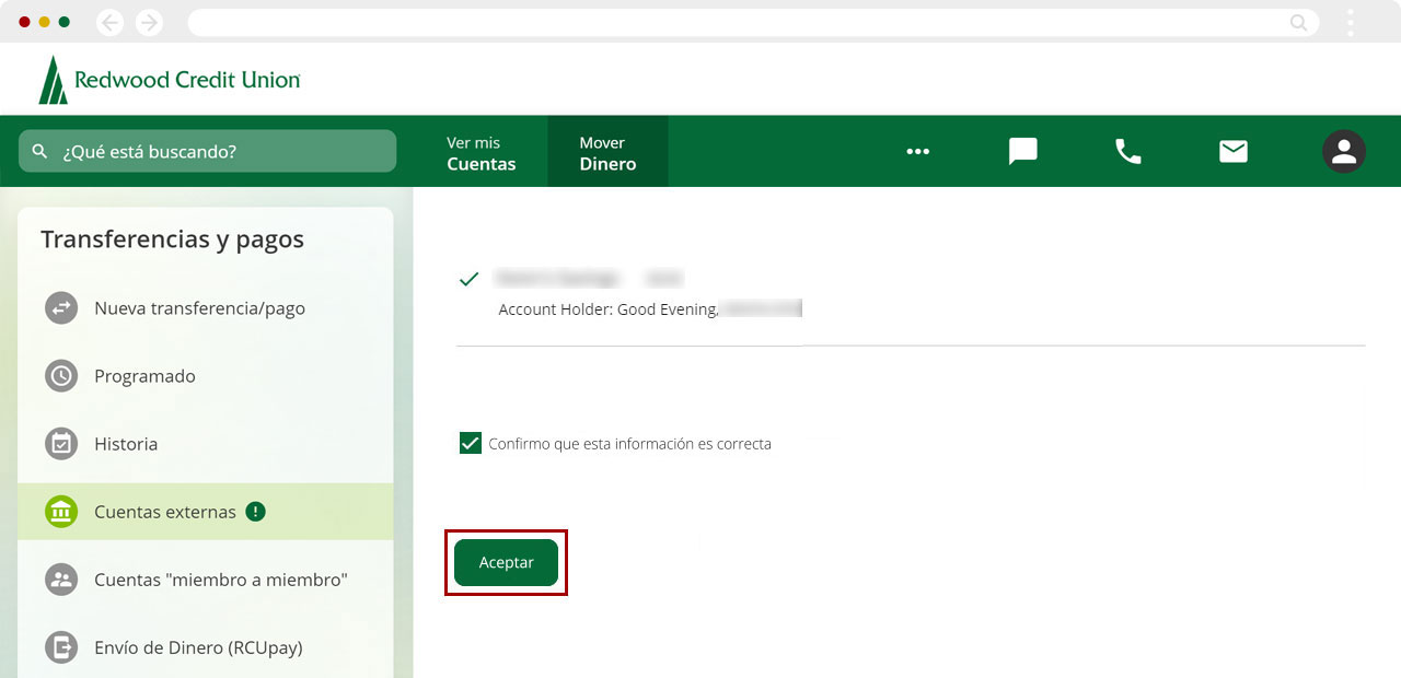Verificando cuentas instantaneamente usando una compuradora, paso 4