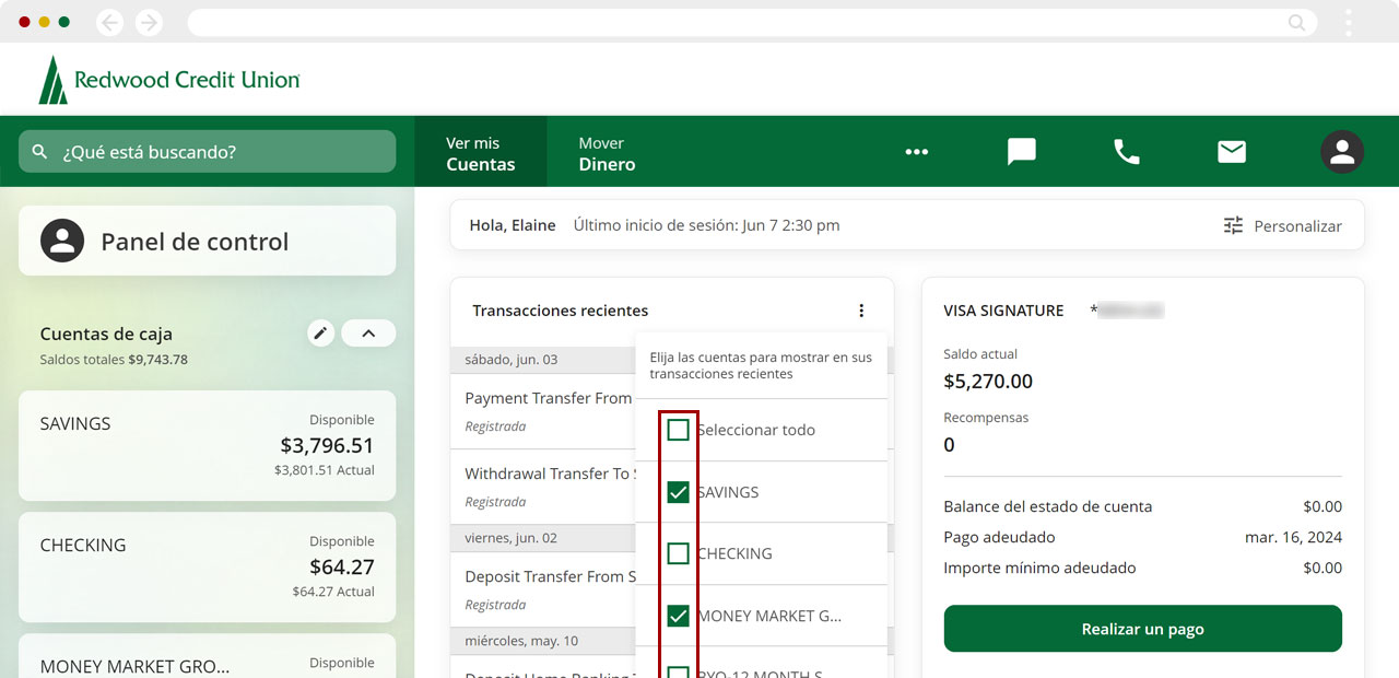 Como ver las transacciones recientes usando una computadora, paso 2