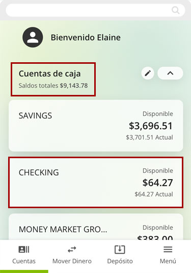 Configurando alertas y controles de tarjetas usando un dispositivo móvil, paso 1