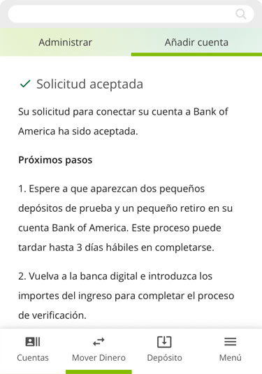 Ingresando cuenta externa manualmente usando un dispositivo m&oacute;vil, paso 3