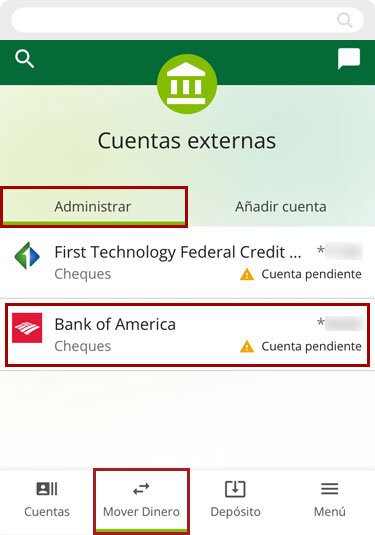Ingresando cuenta externa manualmente usando un dispositivo m&oacute;vil, paso 4