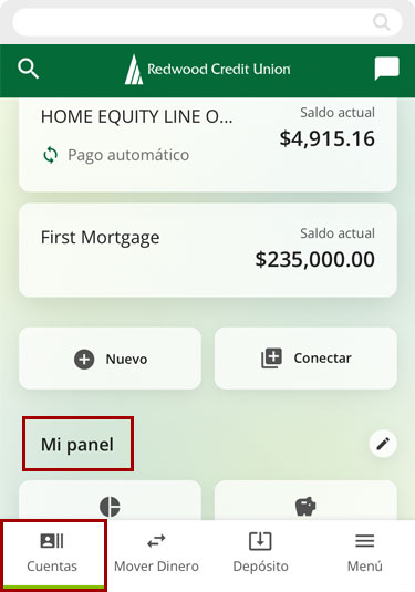 Como ver las transacciones recientes usando un dispositivo móvil, paso 1