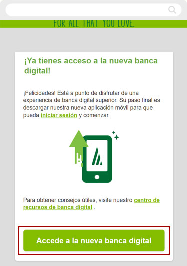 Cambie su cuenta única a la nueva banca digital RCU usando un dispositivo móvil, paso 4
