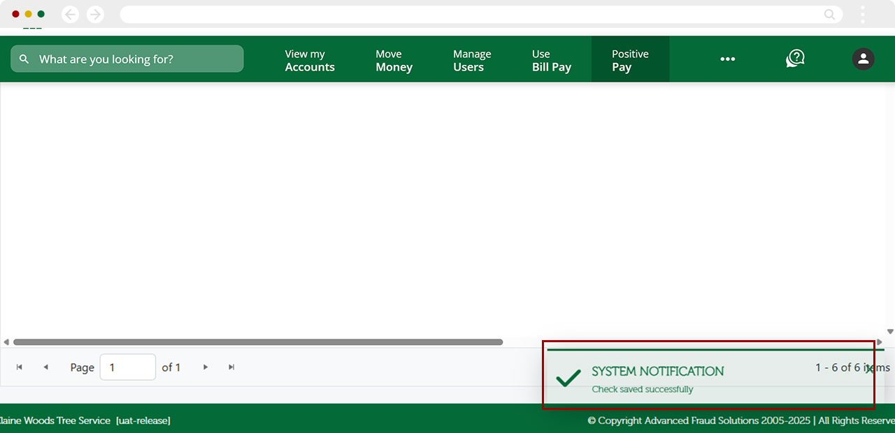 How to stop payment of an issued check in desktop, step 6
