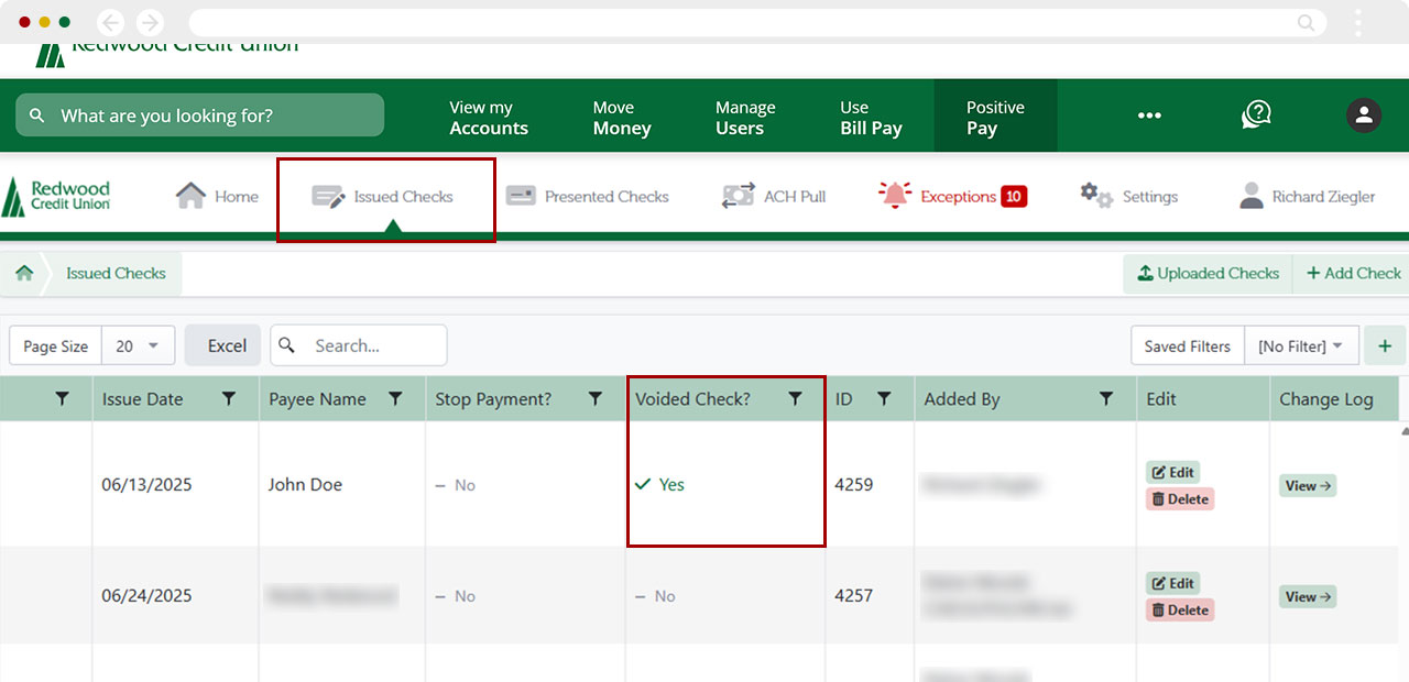 How to void issued check in desktop, step 7