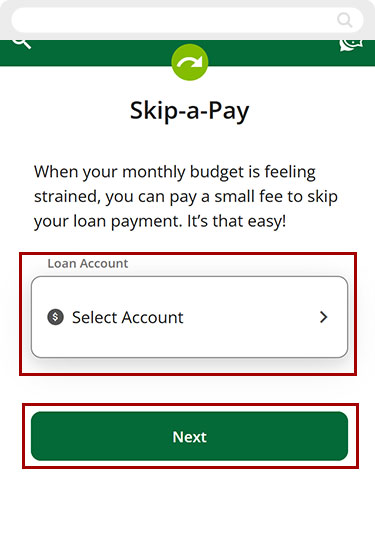 How to skip-a-pay mobile step 4