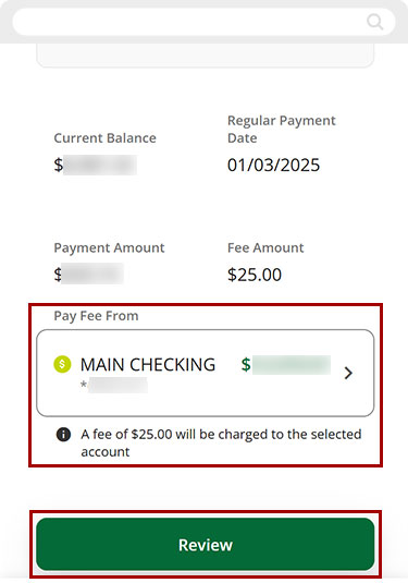 How to skip-a-pay mobile step 5