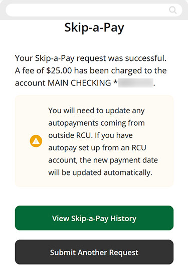 How to skip-a-pay mobile step 7