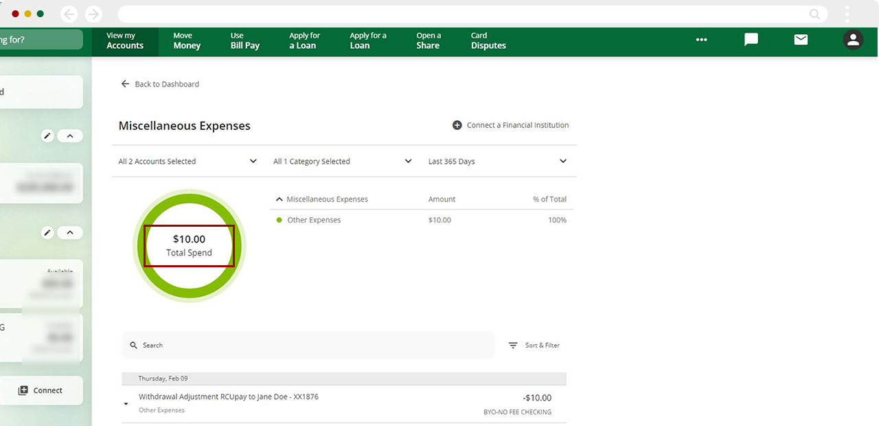 How to conduct a spending analysis with digital banking desktop step 13