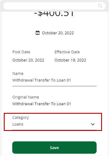 How to conduct a spending analysis with digital banking mobile step 14