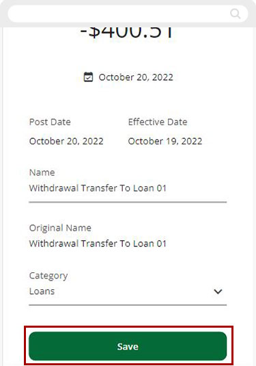 How to conduct a spending analysis with digital banking mobile step 16