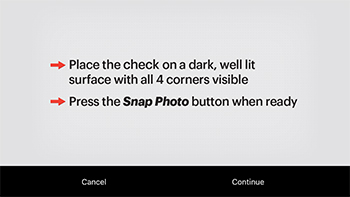 Unable to Auto Capture the Check Image