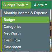 Budget Tools Menu