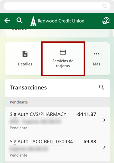 Regístrese para recibir alertas de tarjetas usando un dispositivo móvil, paso 2