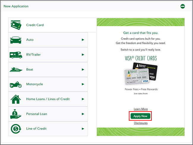 New Applications Credit Card