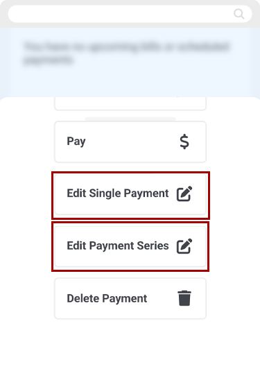 Edit recurring payment in mobile, step 5