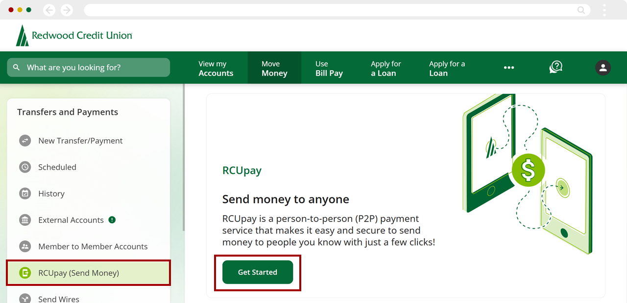 One-time RCUpay on desktop, step 2