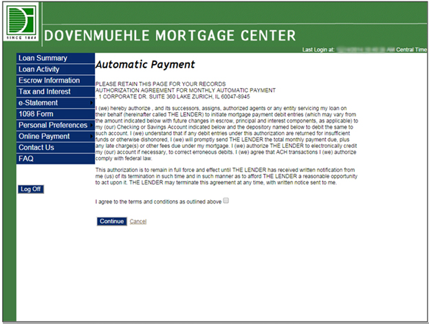 Image of Automatic Payments Disclosure