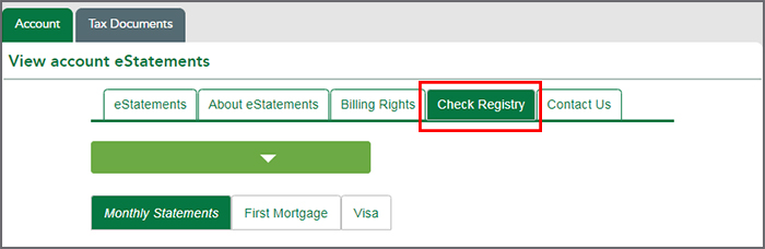 Check Registry under eStatements