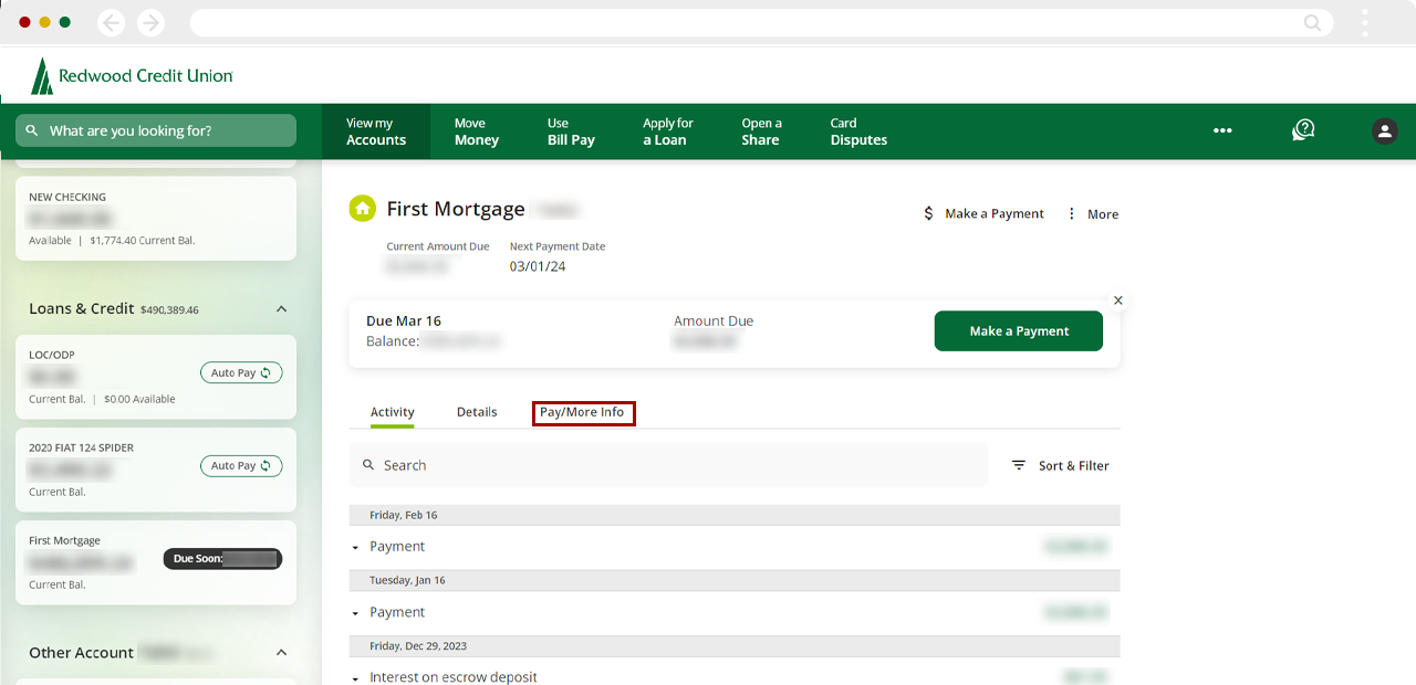 Enabling paperless statements on your first mortgage on desktop, step 2