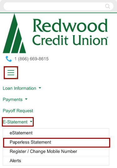 Enabling paperless statements on your first mortgage in mobile, step 6