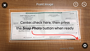 Front of Check to Manually take Photo