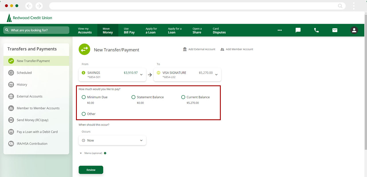 Screenshot of filling in payment information on desktop computers