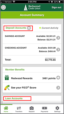 Mobile Account Summary