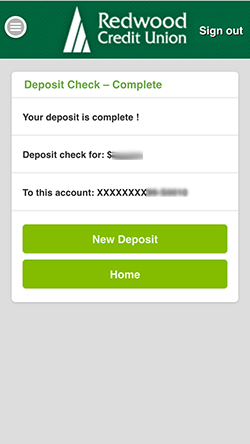 Deposit Check - Complete