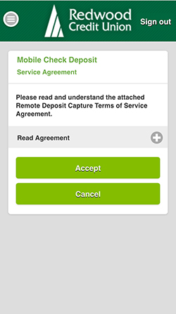 Mobile Check Deposit Service Agreement