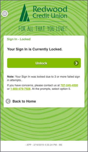 Sign In Locked