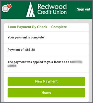 Loan Payment is Complete Message