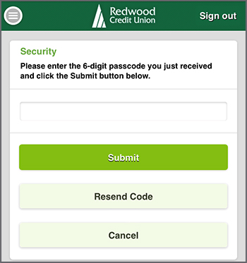 Enter the 6-digit passcode