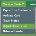 Adjust Debit Limits