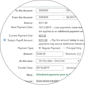 Make a Payment section