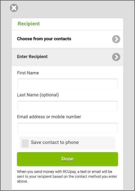 Choose from your contacts