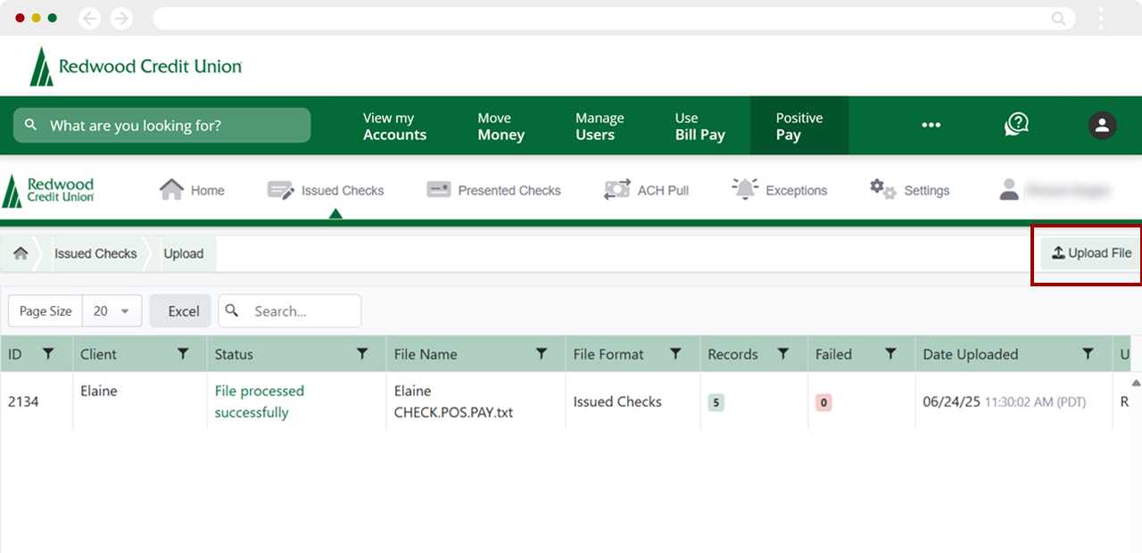Setting up external transfers manually on desktop, step 9