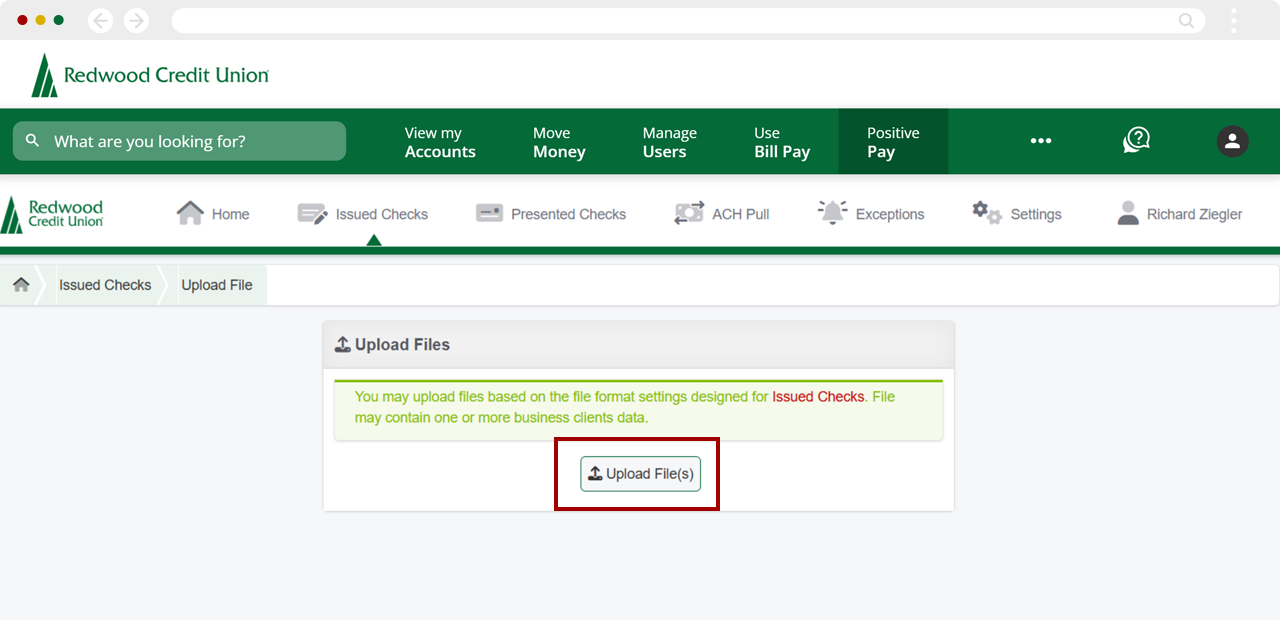 Setting up external transfers manually on desktop, step 10