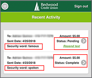 RCUpay History Recent Activity